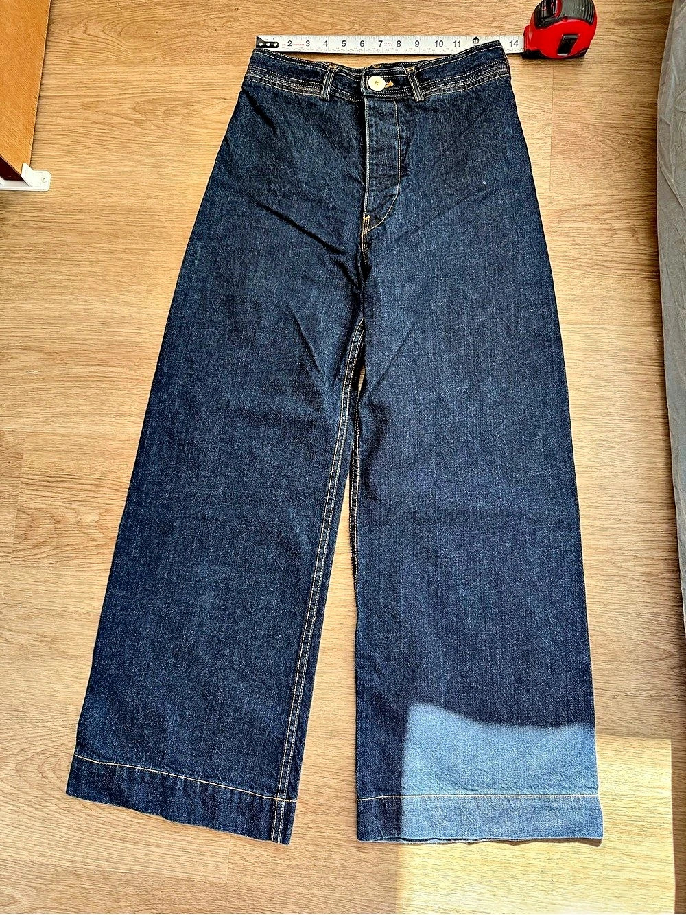 Jesse kamm sailor pants deep blue Wide Leg Jeans in Blue Like New size 8